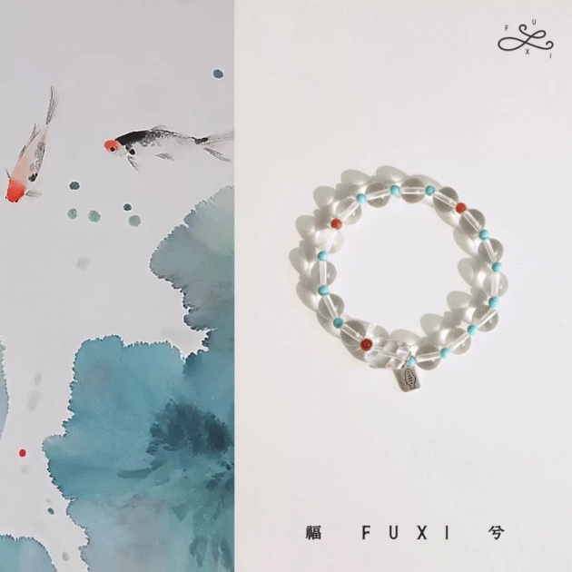 Clear Quartz & Turquoise Purification Bracelet<br><br>Azure Flow (藍水 Lán Shuǐ)